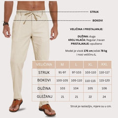 RELAXBREEZE™ - LANENE MUŠKE HLAČE