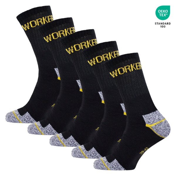 WORKDRY™ – RADNE ČARAPE S OEKO‑TEX CERTIFIKATOM (5 KOMADA U PAKIRANJU) - 1,38 € cijena po komadu