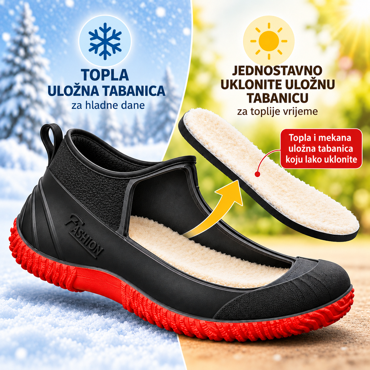 AQUABELLE s uklonjivim toplim uloškom za hladne i toplije dane