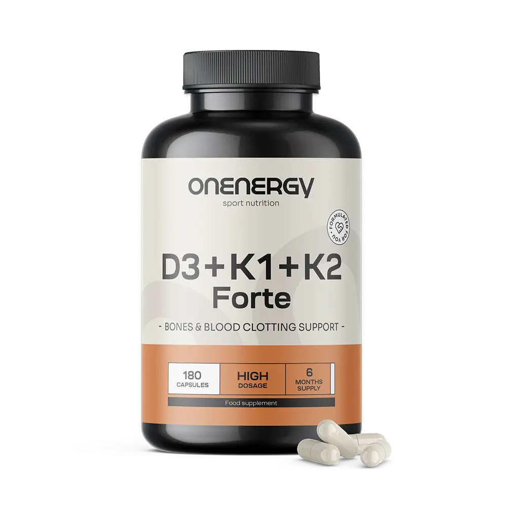 Vitamini D3 + K1 + K2 FORTE, 180 kapsula