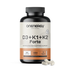Vitamini D3 + K1 + K2 FORTE, 180 kapsula