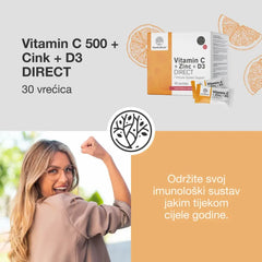 Vitamin C 500 + Cink + D3 DIRECT, 30 vrećica