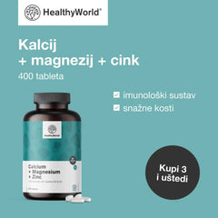Kalcij + magnezij + cink, 400 tableta