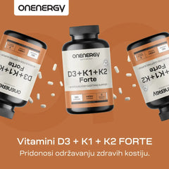 Vitamini D3 + K1 + K2 FORTE, 180 kapsula