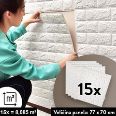 BRICKWALL® – 3D SAMOLJEPLJIVE TAPETE (77 cm x 70 cm)